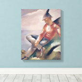 A MAN CANVAS AFDRUK (Insitu (Houten vloer))