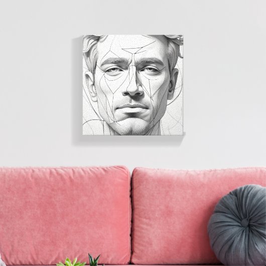 A MAN CANVAS AFDRUK (Insitu (Woonkamer))