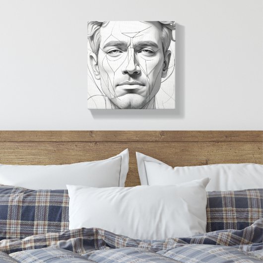 A MAN CANVAS AFDRUK (Insitu (Slaapkamer))