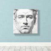 A MAN CANVAS AFDRUK (Insitu (Houten vloer))