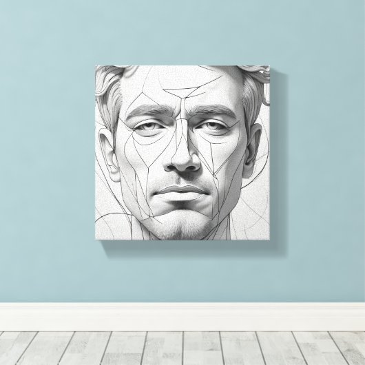 A MAN CANVAS AFDRUK (Insitu (Houten vloer))