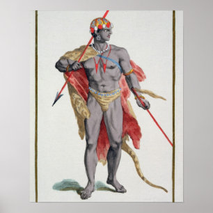 A Man uit het Caribisch gebied, 1780 (gekleurd) Poster
