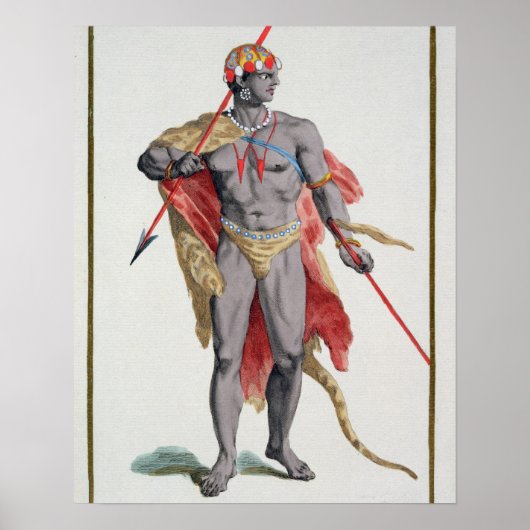A Man uit het Caribisch gebied, 1780 (gekleurd) Poster (Voorkant)