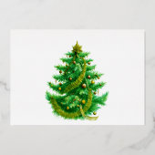 A Mandelbrot Christas Tree With Red & Green Bulbs Folie Uitnodiging (Voorkant)