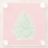 A Mandelbrot Christas Tree With Red & Green Bulbs Glazen Onderzetter (Achterkant)