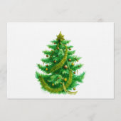 A Mandelbrot Christas Tree With Red & Green Bulbs Kaart (Voorkant)