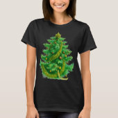 A Mandelbrot Christas Tree With Red & Green Bulbs T-shirt (Voorkant)