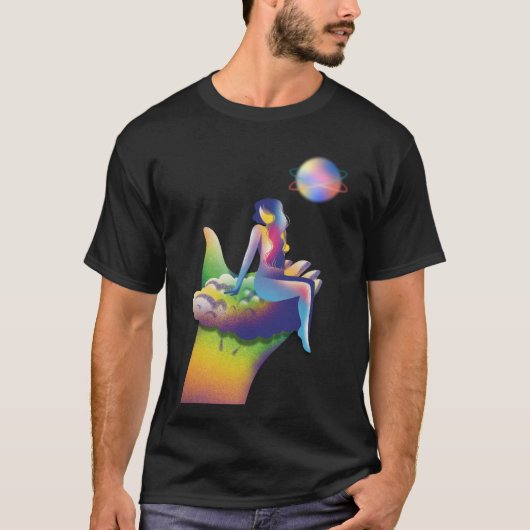 A mão que protege, acolhe e mantem o planeta t-shirt (Voorkant)