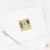 A Maori blaast de krayvis Vierkante Sticker (Envelop)
