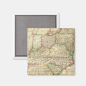 A Map Of The Roads, Canals And Steam Boat Magneet (Voorkant / Achterkant)