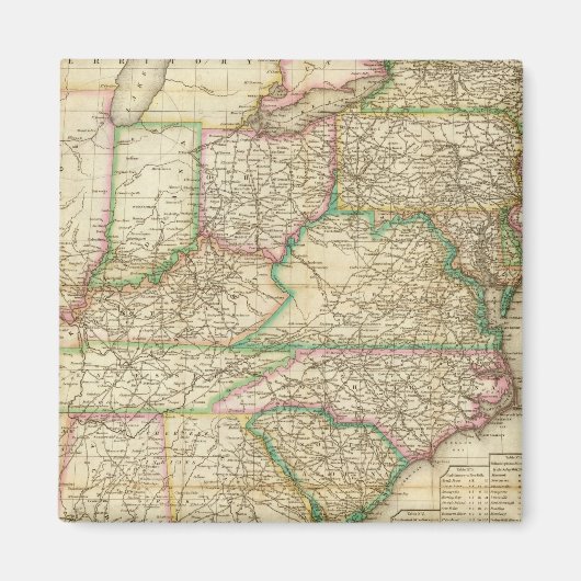 A Map Of The Roads, Canals And Steam Boat Magneet (Voorkant)