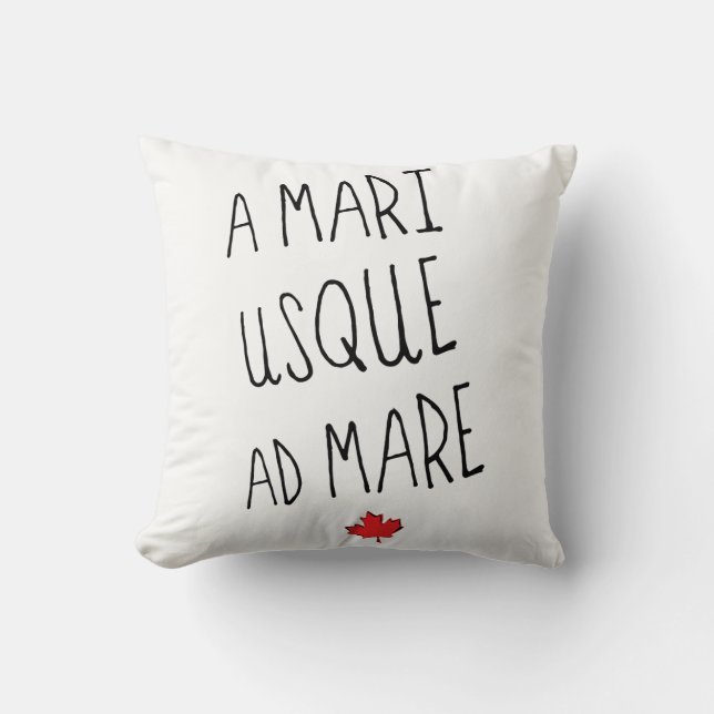 A Mari Usque ad Mare, Canadian Motto, Canada Kussen (Voorkant)