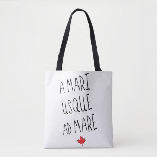 A Mari Usque ad Mare Grocery Bag, Canada Tote Bag