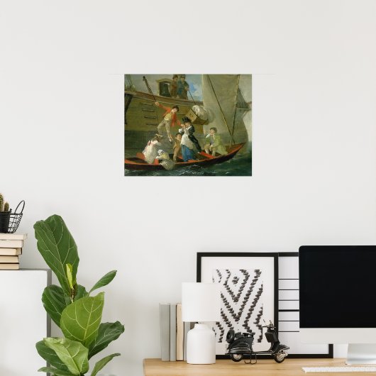 A Married Sailor's Adieu, c.1800 (olie op het pane Poster (Thuiskantoor)