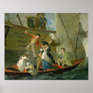 A Married Sailor's Adieu, c.1800 (olie op het pane Poster
