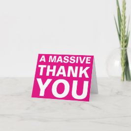 A Massive Thank You Note Card Bedankkaart