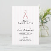 A Match Made in Heaven Elegant Bridal Shower Kaart (Staand voorkant)