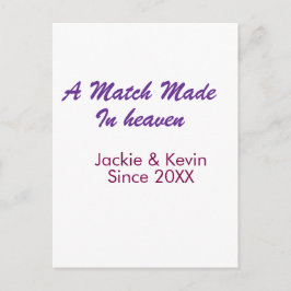 A match made in heaven purple mauve since year nam briefkaart