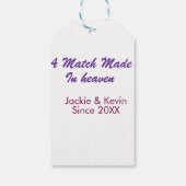 A match made in heaven purple mauve since year nam cadeaulabel (Achterkant)