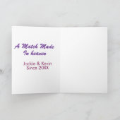 A match made in heaven purple mauve since year nam kaart (Binnen)