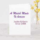 A match made in heaven purple mauve since year nam kaart (Gele Bloem)