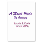 A match made in heaven purple mauve since year nam kaart (Achterkant)
