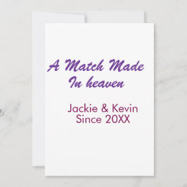 A match made in heaven purple mauve since year nam kaart