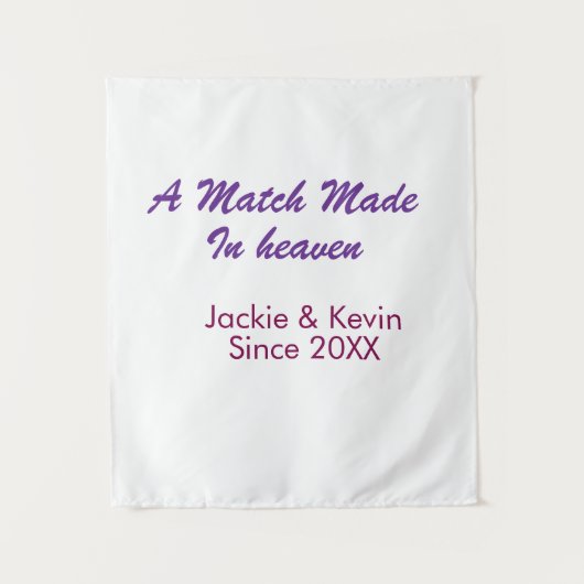 A match made in heaven purple mauve since year nam wandkleed (Voorkant)