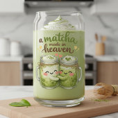 A Matcha Made in Heaven Cute Funny Pun Blikvorm Glas