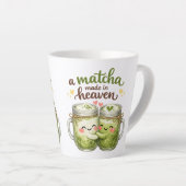 A Matcha Made in Heaven Cute Funny Pun Latte Mok (Rechterhoek)