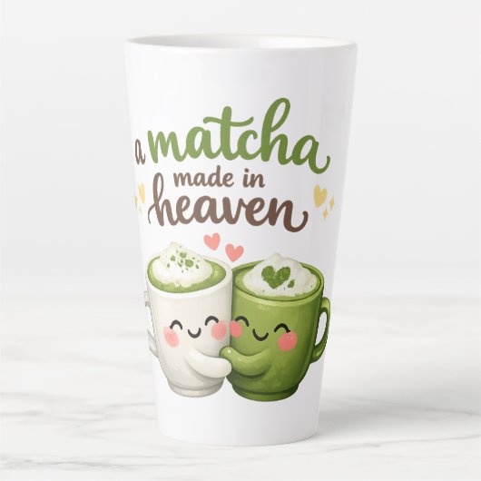 A Matcha Made in Heaven Cute Funny Pun Latte Mok (Voorkant)