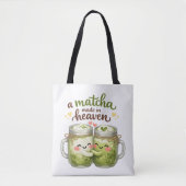A Matcha Made in Heaven Cute Funny Pun Tote Bag (Voorkant)