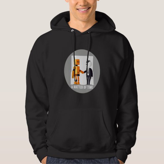 A Matter Of Time Robot and Human Shaking Hands Hoodie (Voorkant)