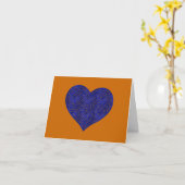 A-MAZE HEART (BLUE) KAART (Gele Bloem)