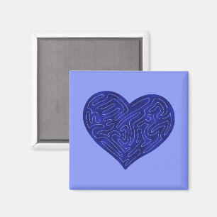 A-MAZE HEART (BLUE) MAGNEET