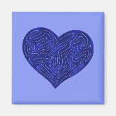 A-MAZE HEART (BLUE) MAGNEET (Voorkant)