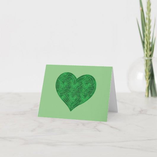 A-MAZE HEART (GROEN) KAART (Voorkant)