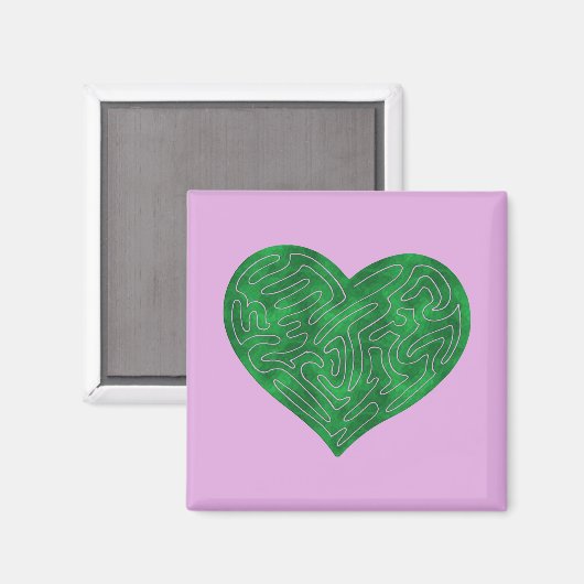 A-MAZE HEART (GROEN) MAGNEET (Voorkant / Achterkant)