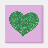 A-MAZE HEART (GROEN) MAGNEET (Voorkant)