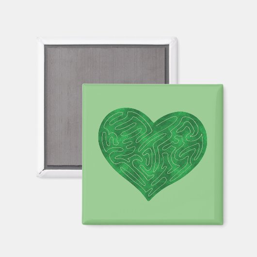 A-MAZE HEART (GROEN) MAGNEET (Voorkant / Achterkant)