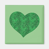 A-MAZE HEART (GROEN) MAGNEET (Voorkant)