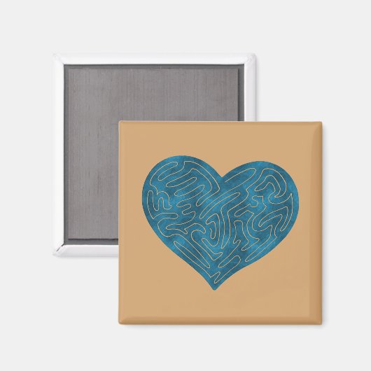 A-MAZE-ING HART (BLAUWGROEN) MAGNEET (Voorkant / Achterkant)
