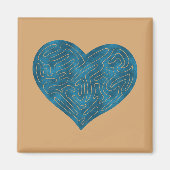 A-MAZE-ING HART (BLAUWGROEN) MAGNEET (Voorkant)