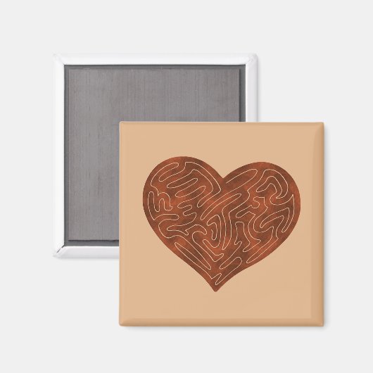 A-MAZE-ING HEART (RED) MAGNEET (Voorkant / Achterkant)