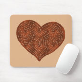 A-MAZE-ING HEART (RED) MUISMAT (Met muis)