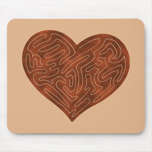 A-MAZE-ING HEART (RED) MUISMAT (Voorkant)