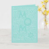 A-Maze-ing Moeder verjaardag ontwerp kaart (Gele Bloem)