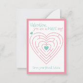 A-Maze-ing Valentijnsdag | Klaspuzzel Valentijnska Notitiekaartje (Voorkant)