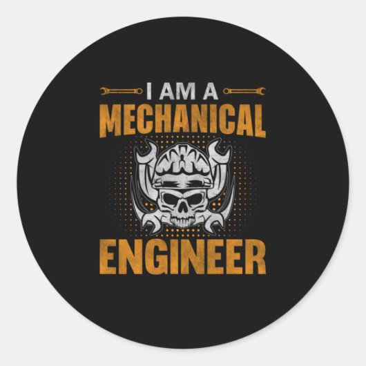 A Mechanical Engineer Ronde Sticker (Voorkant)