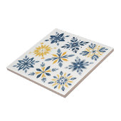 A Mediterranean Tile Design with Floral Geometric  Tegeltje (Zijkant)